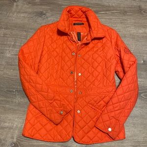 Orange polo jacket size xs